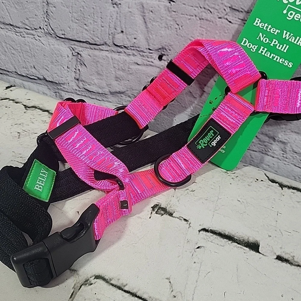 Rover Gear Better Walk No-Pull Dog‎ Harness Size Large Hot Pink 60-90Lbs New